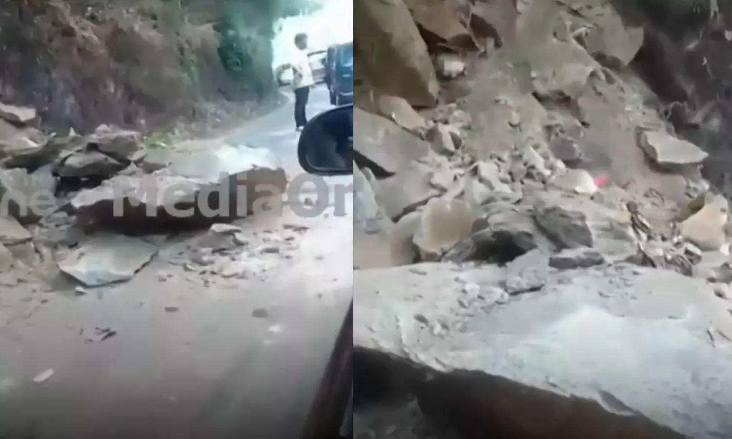 താമരശ്ശേരി ചുരത്തിൽ പാറ അടർന്നു റോഡിൽ വീണു; വാഹനങ്ങൾ ഇല്ലാത്തതിനാല്‍  അപകടം ഒഴിവായി