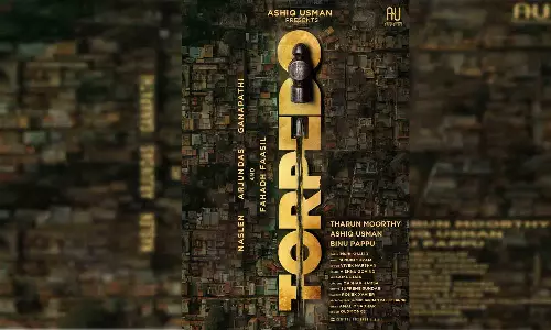 ഫഹദ് ഫാസില്‍, അര്‍ജുന്‍ ദാസ്, നസ്ലിന്‍, ഗണപതി ചിത്രവുമായി തരുണ്‍ മൂര്‍ത്തി; ടോര്‍പിഡോ  ടൈറ്റില്‍ പോസ്റ്റര്‍ പുറത്തിറക്കി