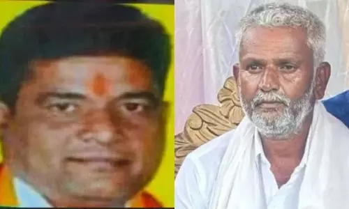 The accused as Venkatesh, 56, (left) and the deceased Narasimhe Gowda, 53 (right).