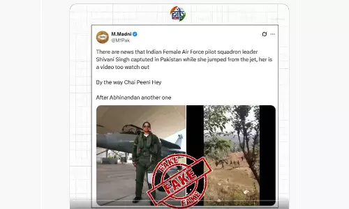 Indian Female Air Force pilot has NOT been capture