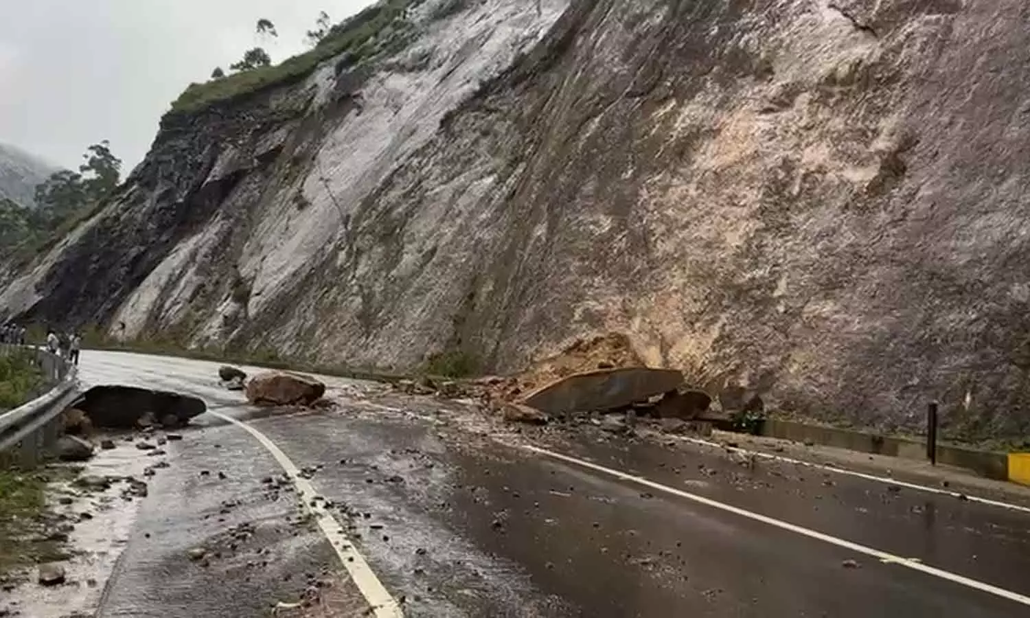 കനത്ത മഴ; ഇടുക്കി ദേവികുളം ഗ്യാപ്പ് റോഡിൽ മണ്ണിടിച്ചിൽ