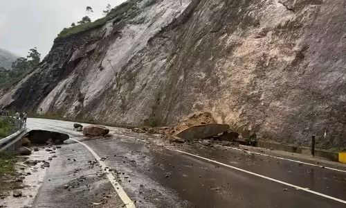കനത്ത മഴ; ഇടുക്കി ദേവികുളം ഗ്യാപ്പ് റോഡിൽ മണ്ണിടിച്ചിൽ