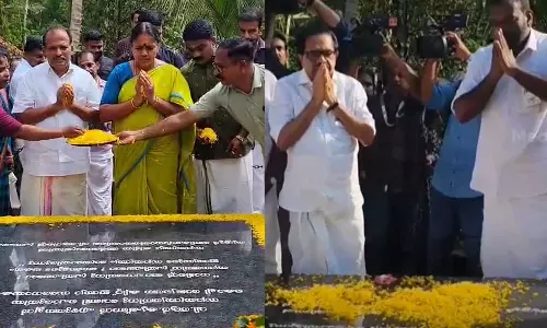 കോൺഗ്രസ് നേതാവും സ്വാതന്ത്ര്യസമരസേനാനിയുമായ വി.ആര്‍ കൃഷ്ണൻ എഴുത്തച്ഛന്റെ 21ാം ചരമവാർഷികം ആചരിച്ച് ബിജെപിയും കോൺഗ്രസും