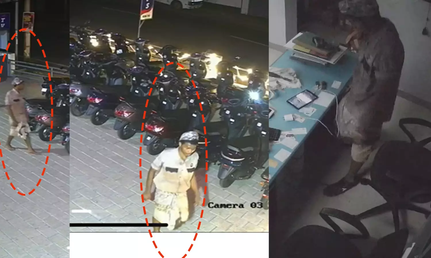 കോഴിക്കോട് കാരന്തൂരിൽ പെട്രോൾ പമ്പിൽ നിന്ന് 21,000 രൂപയും ടാബ്ലെറ്റും മൂന്ന് ജോടി ഷൂസും കവര്ന്നു; രണ്ട് സ്കൂട്ടർ ഷോറൂമുകളിലും മോഷണ ശ്രമം കോഴിക്കോട് കാരന്തൂരിൽ പെട്രോൾ പമ്പിൽ നിന്ന് 21,000 രൂപയും ടാബ്ലെറ്റും മൂന്ന് ജോടി ഷൂസും കവര്ന്നു; രണ്ട് സ്കൂട്ടർ ഷോറൂമുകളിലും മോഷണ ശ്രമം