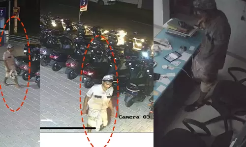 കോഴിക്കോട് കാരന്തൂരിൽ  പെട്രോൾ പമ്പിൽ നിന്ന് 21,000  രൂപയും ടാബ്‌ലെറ്റും മൂന്ന് ജോടി ഷൂസും കവര്‍ന്നു; രണ്ട് സ്കൂട്ടർ ഷോറൂമുകളിലും മോഷണ ശ്രമം