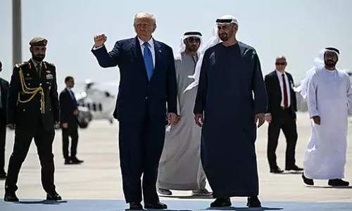 US President Donald Trump has returned to United States after a three-day visit to Gulf.