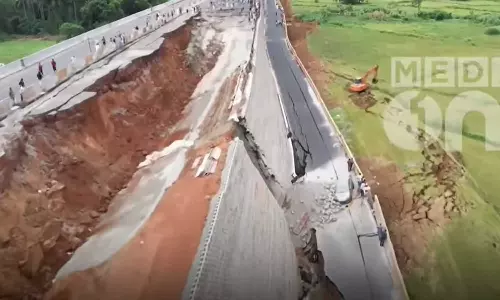 മലപ്പുറം കൂരിയാട് ദേശീയപാത; നിർമാണത്തിലെ അപാകത അധികൃതരെ അറിയിച്ചിരുന്നതായി നാട്ടുകാർ