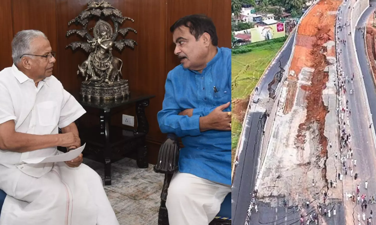 ദേശീയപാതയിലെ വിള്ളൽ:കരാറുകാരനെ ഡീ ബാർ ചെയ്യുമെന്ന് കേന്ദ്രമന്ത്രി നിതിൻ ഗഡ്കരി അറിയിച്ചു; ഇ.ടി മുഹമ്മദ് ബഷീർ ദേശീയപാതയിലെ വിള്ളൽ:കരാറുകാരനെ ഡീ ബാർ ചെയ്യുമെന്ന് കേന്ദ്രമന്ത്രി നിതിൻ ഗഡ്കരി അറിയിച്ചു; ഇ.ടി മുഹമ്മദ് ബഷീർ