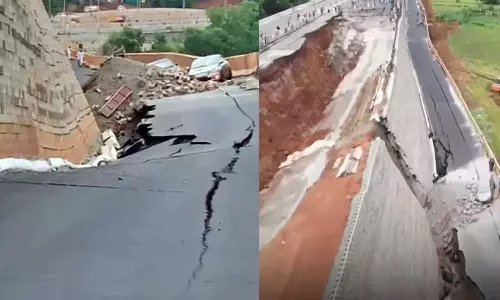 കൂരിയാട് ദേശീയപാത തകർച്ചയിൽ നടപടിയുമായി കേന്ദ്രം; കെഎൻആർ കൺസ്ട്രക്ഷൻ കമ്പനിയെ ഡീബാർ ചെയ്തു