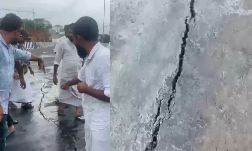 മലപ്പുറം കാക്കഞ്ചേരിയിൽ ദേശീയപാതയിൽ വിള്ളൽ; റോഡിലൂടെയുള്ള ഗതാഗതം താത്കാലികമായി നിർത്തി