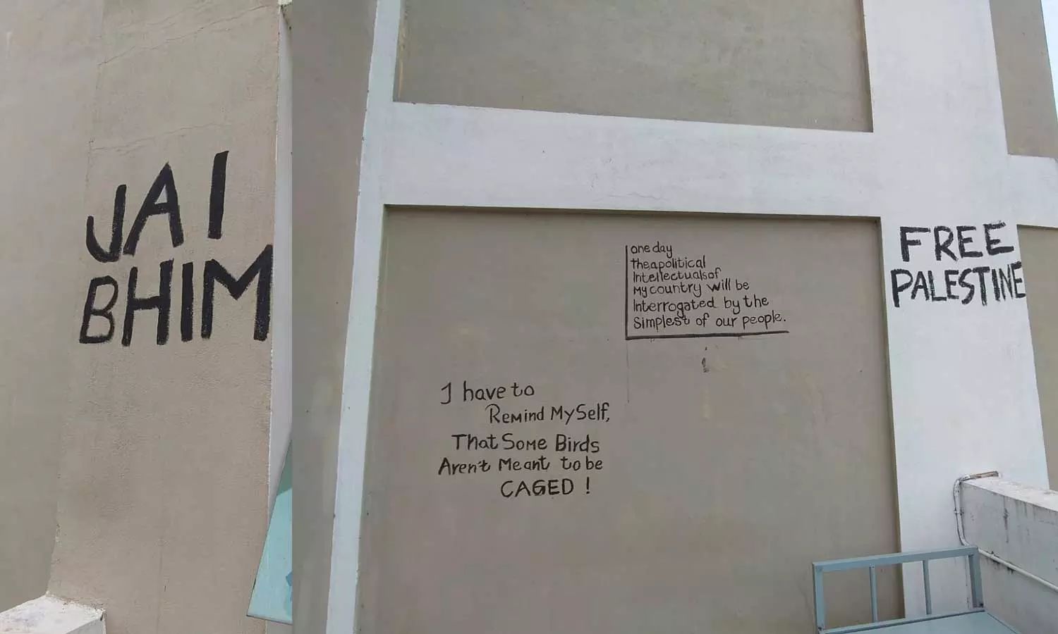 ജയ് ഭീം, ഫ്രീ ഫലസ്തീൻ: ചുമരെഴുത്ത് ആരോപിച്ച് മലയാളി വിദ്യാർഥികളെ സസ്പെൻഡ് ചെയ്ത ആർ ജെ എൻ ഐ വൈ ഡി നടപടി ജനാധിപത്യ വിരുദ്ധം- ഫ്രറ്റേണിറ്റി മൂവ്മെൻ്റ്