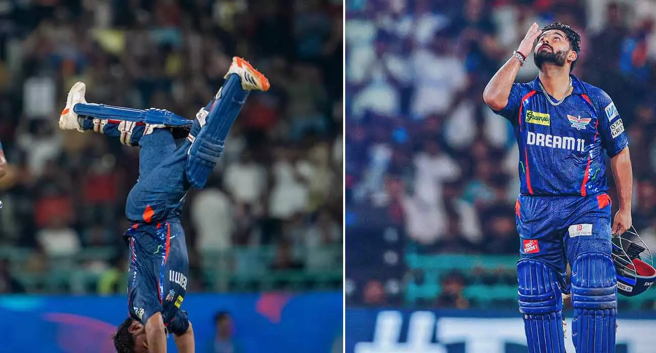 IPL century again after 2018; Rishabh Pant celebrates on the ground - Video