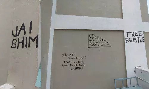 ജയ് ഭീം, ഫ്രീ ഫലസ്തീൻ: ചുമരെഴുത്ത് ആരോപിച്ച് മലയാളി വിദ്യാർഥികളെ സസ്പെൻഡ് ചെയ്ത ആർ ജെ എൻ ഐ വൈ ഡി നടപടി ജനാധിപത്യ വിരുദ്ധം- ഫ്രറ്റേണിറ്റി മൂവ്മെൻ്റ്