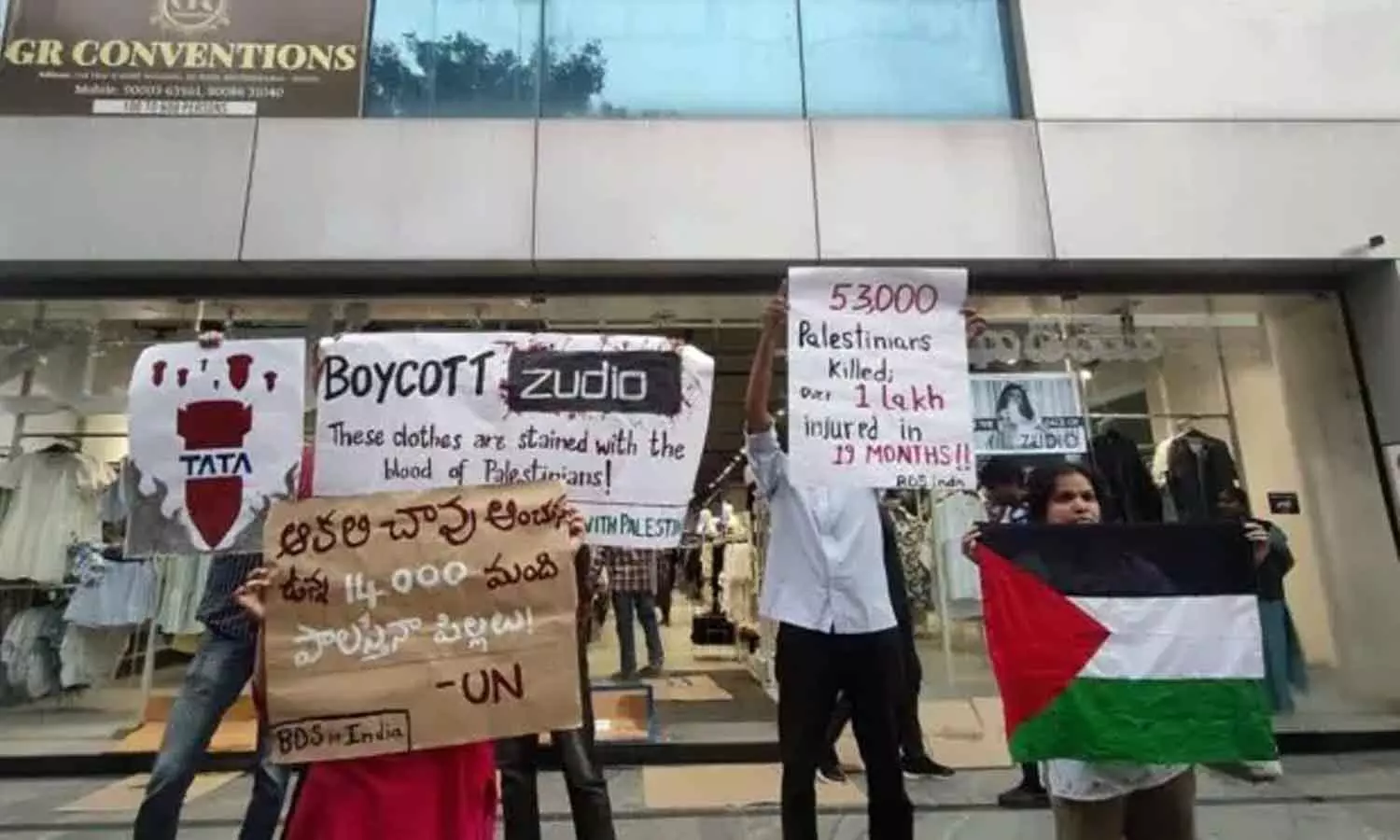 Protests held outside Secunderabad Zudio in solidarity with Palestine