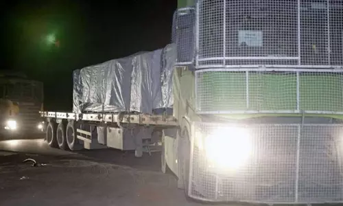 1039 ടൺ സഹായവസ്തുക്കളുമായി ഗസ്സയിൽ പ്രവേശിച്ച് യുഎഇ ട്രക്കുകൾ