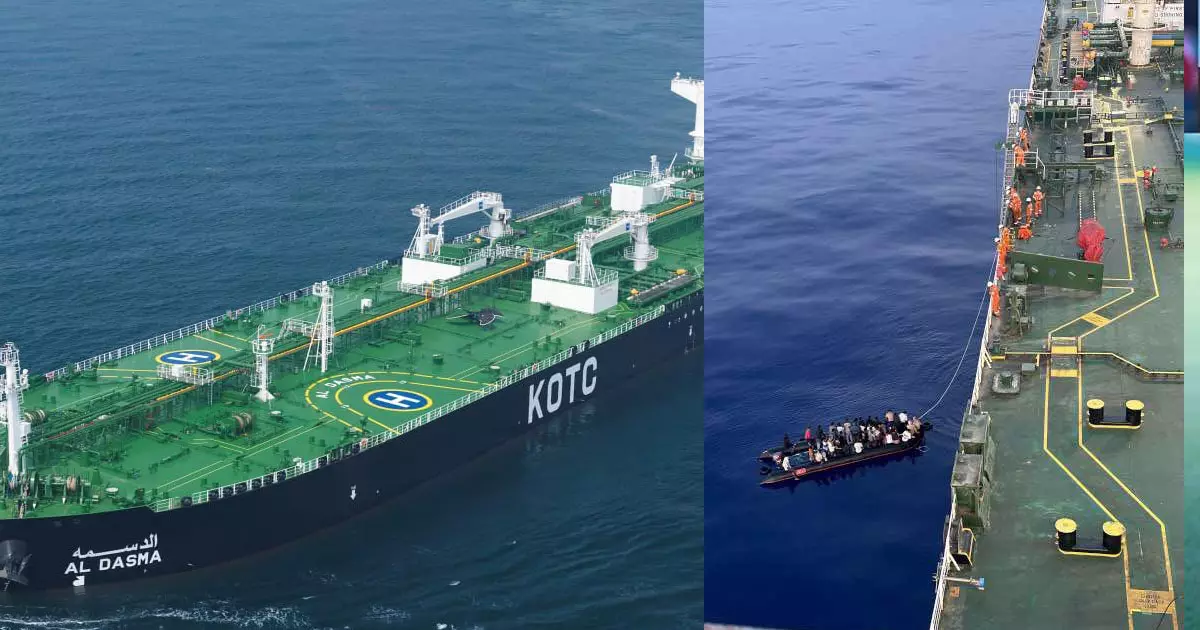 Kuwaiti oil tanker rescues 40 refugees stranded in Mediterranean after boat capsizes