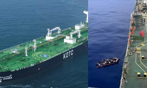 Kuwaiti oil tanker rescues 40 refugees stranded in Mediterranean after boat capsizes