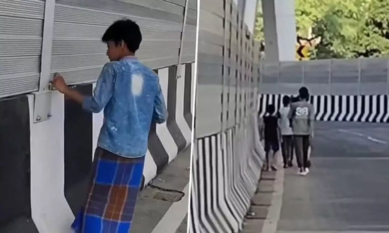 കോടികൾ ചെലവിട്ട് നിർമിച്ച ഫ്‌ളൈഓവറിന്റെ ബോൾട്ടൂരി കുട്ടികൾ; ബിഹാറിലെ ഡബിൾ ഡെക്കർ ഫ്‌ളൈഓവറിൽ നിന്നുമുള്ള ദൃശ്യങ്ങൾ വൈറൽ