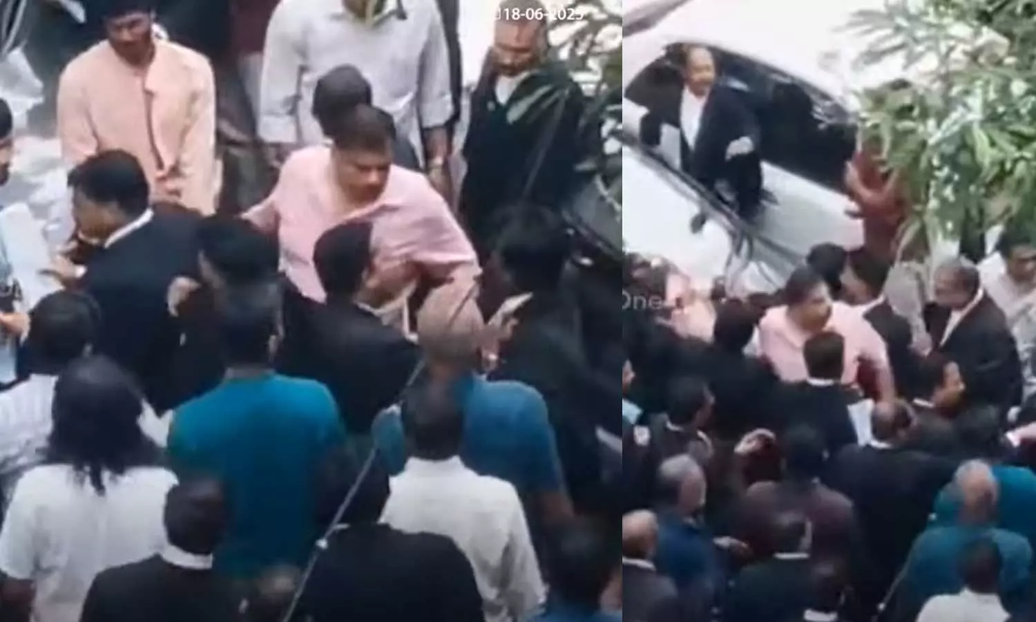 പാര്‍ക്കിങ്ങിനെച്ചൊല്ലി തര്‍ക്കം; വക്കീലും യുവതിയും തമ്മില്‍ കയ്യാങ്കളി