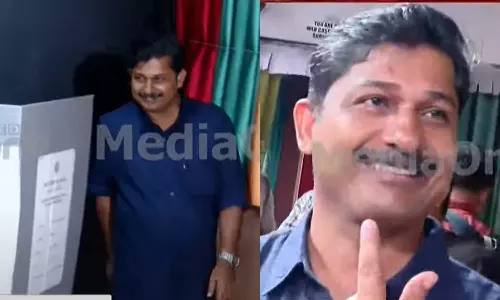 ഈ നാട് പകർന്ന് നൽകിയ ആത്മവിശ്വാസമുണ്ട്; വോട്ട് രേഖപ്പെടുത്തി എം.സ്വരാജ്