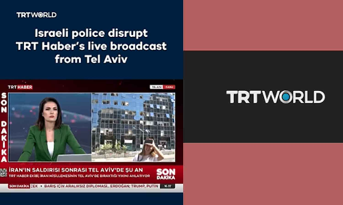 Israeli police disrupted TRT Haber’s live broadcast from Tel Aviv