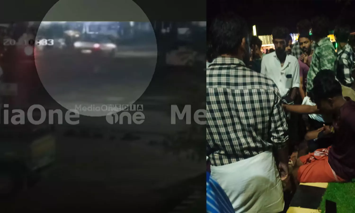 പാലക്കാട് നാട്ടുകല്ലിൽ കാൽനടയാത്രക്കാരെ ഇടിച്ചു തെറിപ്പിച്ച് കാർ; ദൃശ്യങ്ങൾ പുറത്ത്