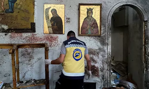 സിറിയയിലെ ചര്‍ച്ചില്‍ ചാവേര്‍ ആക്രമണം; 22 പേര്‍ കൊല്ലപ്പെട്ടു, 63 പേര്‍ക്ക് പരിക്ക്