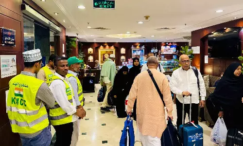 മലയാളി ഹാജിമാർക്ക് മദീന കെഎംസിസി യാത്രയയപ്പ് നൽകി