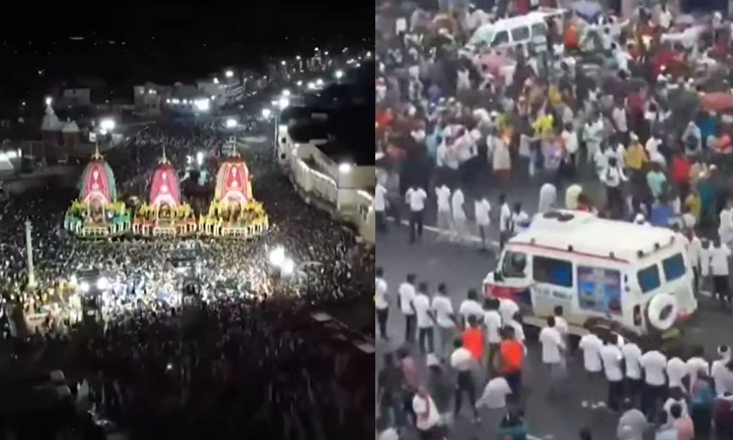 ഒഡീഷയിലെ പുരിയില്‍ രഥയാത്രയ്ക്കിടെ അപകടം; 500ഓളം പേർക്ക് പരിക്ക്
