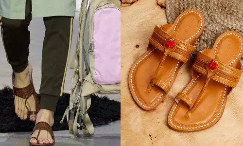 കോലാപ്പുരി മോഡൽ അടിച്ചുമാറ്റാൻ ശ്രമിച്ച് പിടിയിലായ പ്രാഡ