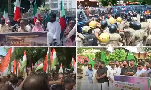 കോട്ടയം മെഡിക്കൽ കോളജ് അപകടം; സംസ്ഥാനത്ത് വ്യാപക പ്രതിഷേധം