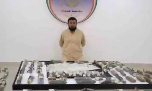 കുവൈത്തിലേക്ക് കടത്താൻ ശ്രമിച്ച വൻ ലഹരിമരുന്ന് ശേഖരം പിടികൂടി; അഫ്ഗാൻ പൗരൻ അറസ്റ്റിൽ കുവൈത്തിലേക്ക് കടത്താൻ ശ്രമിച്ച വൻ ലഹരിമരുന്ന് ശേഖരം പിടികൂടി; അഫ്ഗാൻ പൗരൻ അറസ്റ്റിൽ