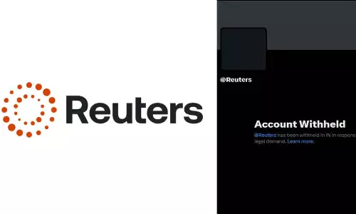 റോയിട്ടേഴ്‌സിന്റെ ഇന്ത്യയിലെ എക്‌സ് അക്കൗണ്ട് മരവിപ്പിച്ചു