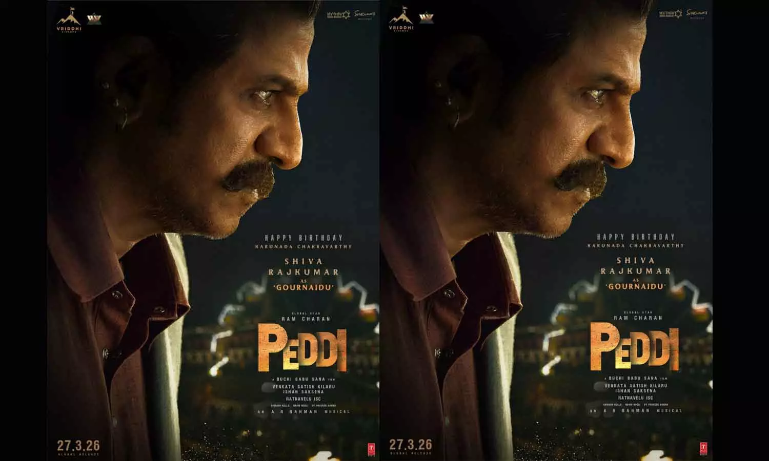 Peddi movie first look poster out Peddi movie first look poster out