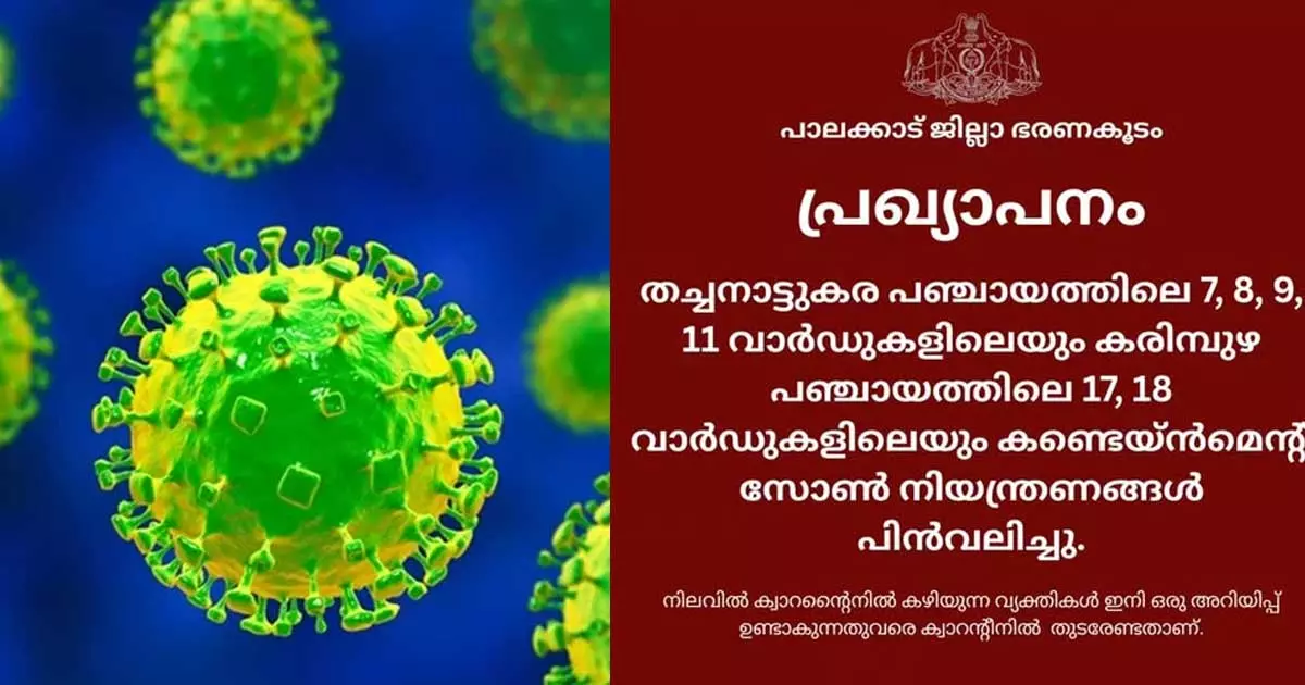 പാലക്കാട് ജില്ലയിലെ നിപ നിയന്ത്രണങ്ങൾ പിൻവലിച്ചു;  38 കാരിയുടെ ആരോഗ്യ നില ഗുരുതരമായി തുടരുന്നു