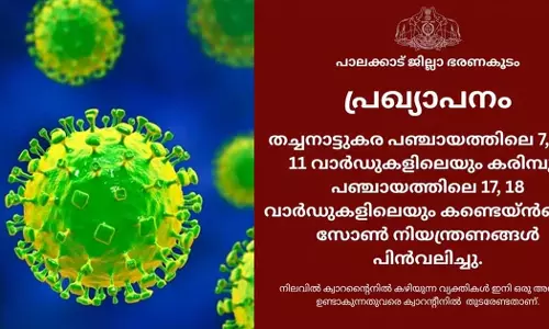 പാലക്കാട് ജില്ലയിലെ നിപ നിയന്ത്രണങ്ങൾ പിൻവലിച്ചു;  38 കാരിയുടെ ആരോഗ്യ നില ഗുരുതരമായി തുടരുന്നു