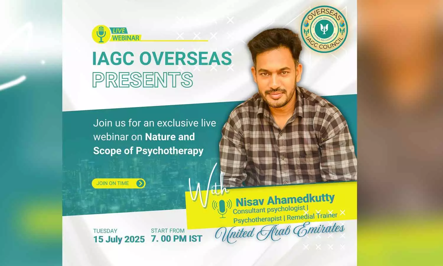 അൽകോബാർ ഐഎജിസി ആരോഗ്യ ബോധവത്കരണ ക്ലാസ് സംഘടിപ്പിക്കുന്നു