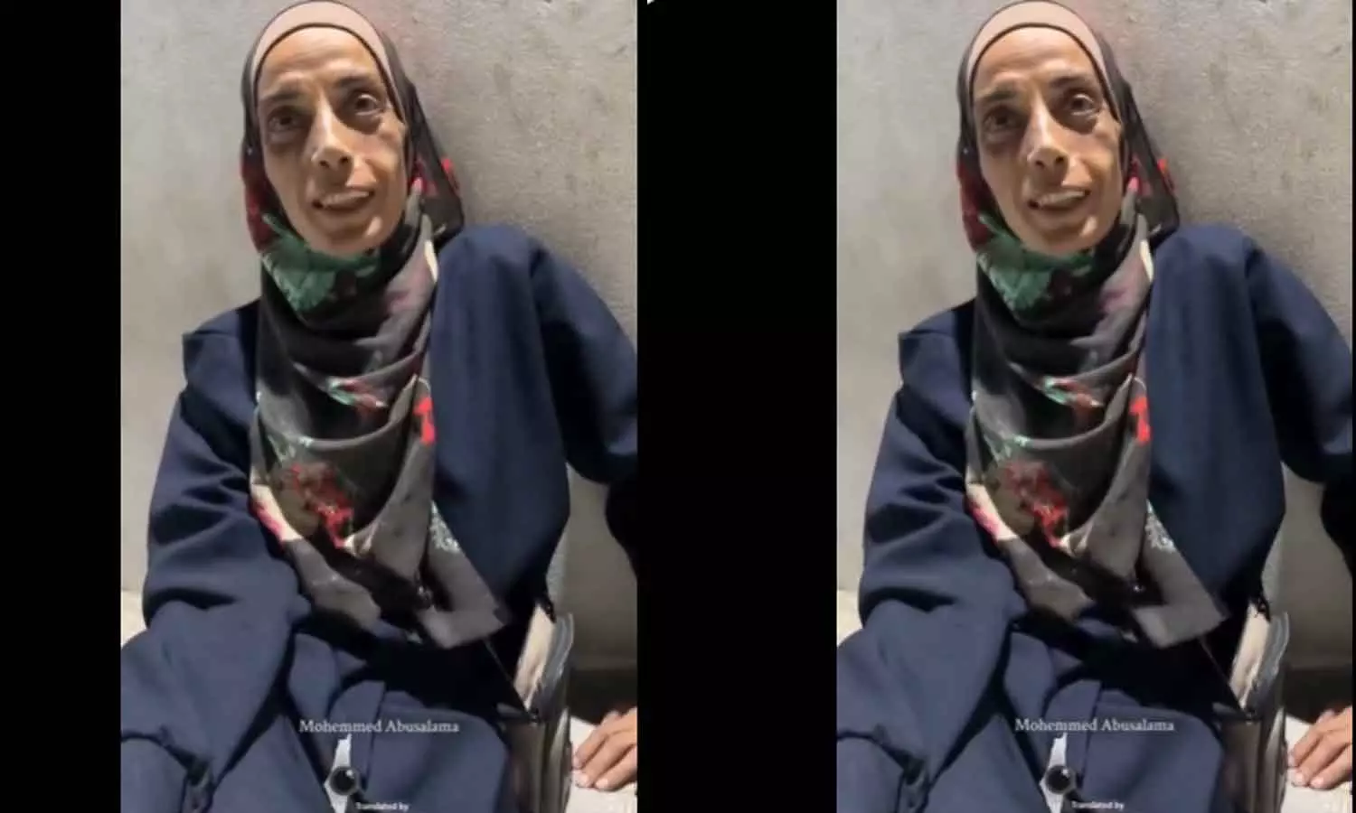 A displaced woman at Al-Shifa Hospital in Gaza pleads: “Five days without food.” A displaced woman at Al-Shifa Hospital in Gaza pleads: “Five days without food.”