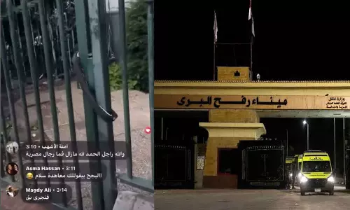 Egyptian activist locks nation’s embassy gates in The Hague to protest Gaza siege