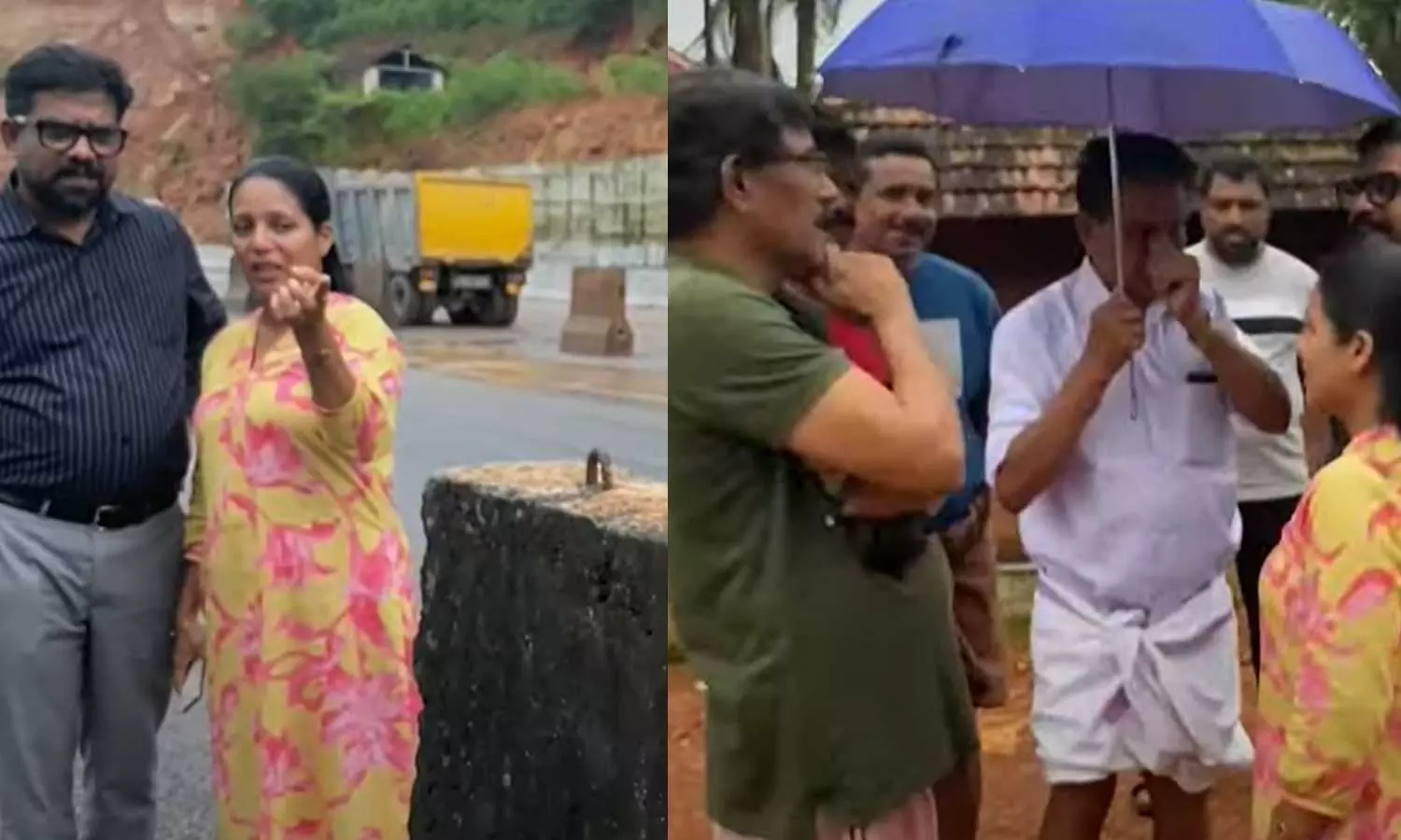 കുന്നിടിഞ്ഞപ്പോള്‍ ഷിരൂർ അപകടമാണ് ഓർമവന്നത്, ദൈവം എത്തിച്ചതാണ് ഇവരെ; വീരമലക്കുന്നില്‍ നിന്ന് തന്നെ രക്ഷിച്ചവർക്ക് നന്ദി പറയാനെത്തി അധ്യാപിക