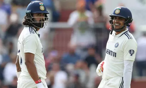 Gill and Rahul hold firm; India struggle against England in Manchester Test
