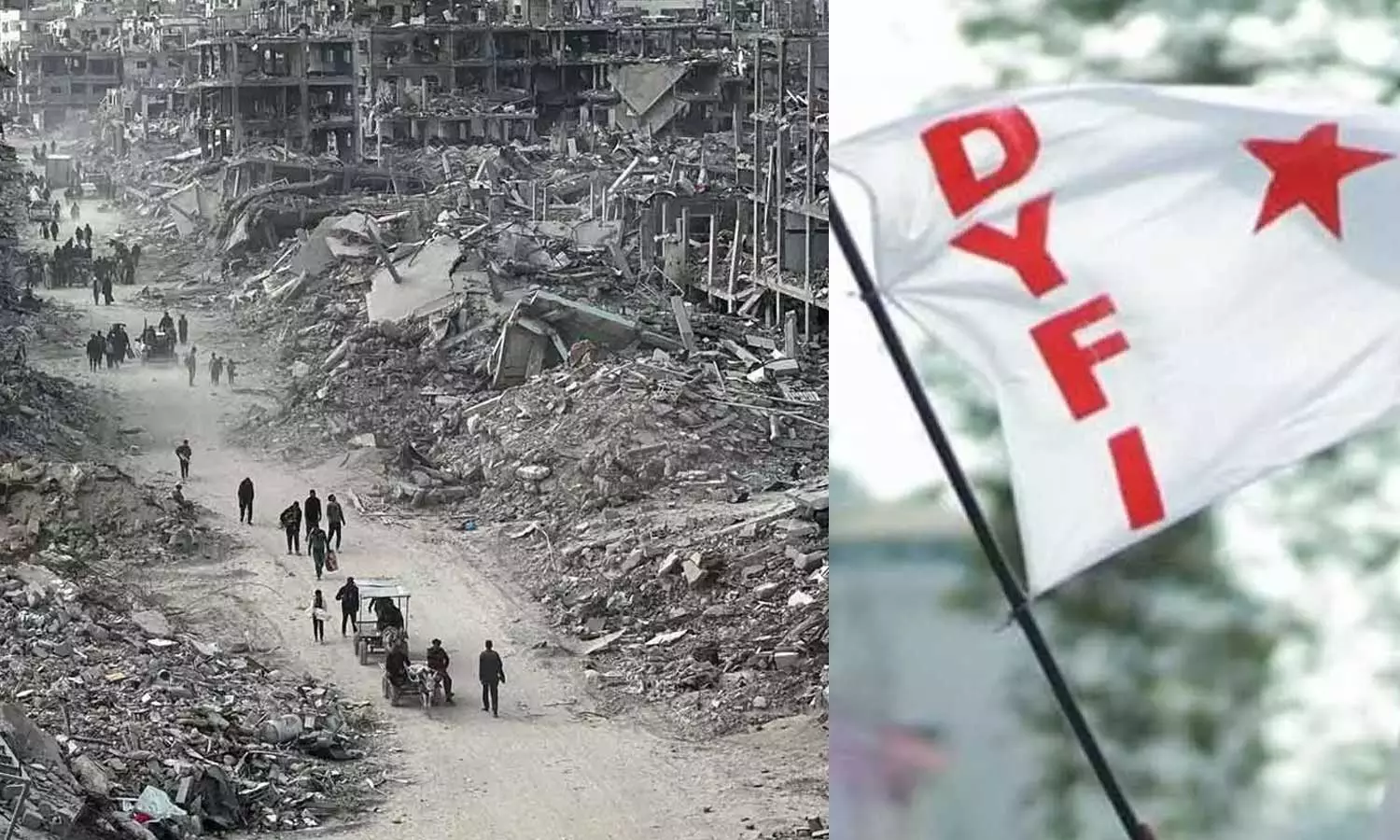 ഗസ്സയിലെ ഇസ്രായേൽ വംശഹത്യ: ബോംബെ ഹൈക്കോടതിയുടെ പരാമർശം ജനാധിപത്യ വിരുദ്ധമെന്ന് ഡിവൈഎഫ്ഐ ഗസ്സയിലെ ഇസ്രായേൽ വംശഹത്യ: ബോംബെ ഹൈക്കോടതിയുടെ പരാമർശം ജനാധിപത്യ വിരുദ്ധമെന്ന് ഡിവൈഎഫ്ഐ