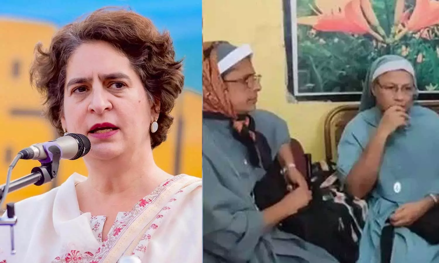 ന്യൂനപക്ഷ അവകാശങ്ങൾക്ക് നേരെയുള്ള ആക്രമണം: ഛത്തീസ്ഗഢിൽ കന്യാസ്ത്രീകളെ ജയിലിലടച്ചതിൽ പ്രിയങ്ക ഗാന്ധി