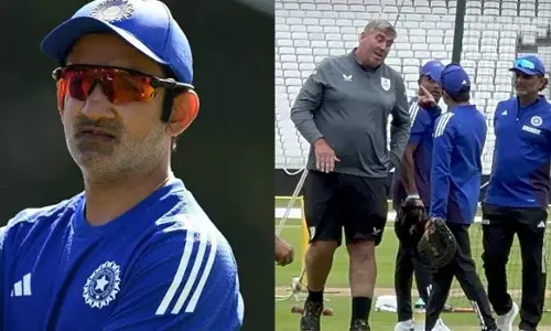 പരാതിയുണ്ടെങ്കിൽ പോയി റിപ്പോർട്ട് ചെയ്യൂ; ഓവലിൽ ഏറ്റുമുട്ടി ഗംഭീറും ക്യൂറേറ്ററും- വീഡിയോ