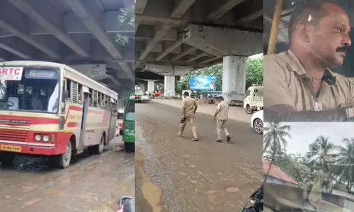 ബൈക്ക് യാത്രികനുമായി തര്‍ക്കം; നടുറോഡിൽ ബസ് നിർത്തിയിട്ട് കെഎസ്ആർടിസി ജീവനക്കാർ
