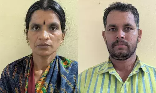 Netravati and her alleged lover Somappa Netravati and her alleged lover Somappa