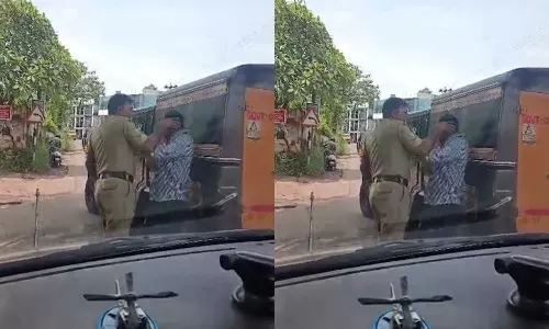 മഞ്ചേരിയിൽ വാഹന പരിശോധനക്കിടെ   യുവാവിന്റെ മുഖത്തടിച്ച പൊലീസുകാരന് സസ്‌പെൻഷൻ
