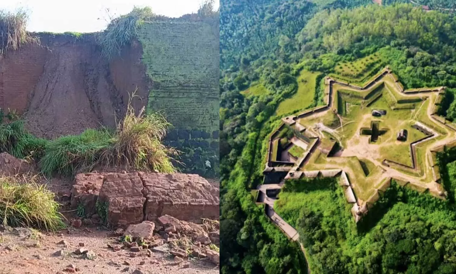 കനത്ത മഴ; ടിപ്പുസുൽത്താന്റെ മഞ്ജരാബാദ് കോട്ടയുടെ ഭാഗം തകർന്നു കനത്ത മഴ; ടിപ്പുസുൽത്താന്റെ മഞ്ജരാബാദ് കോട്ടയുടെ ഭാഗം തകർന്നു