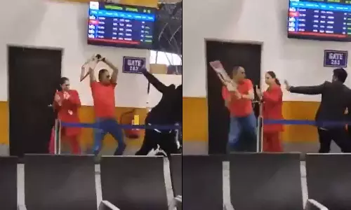 ബാഗേജിനെച്ചൊല്ലി തര്‍ക്കം; സ്പൈസ് ജെറ്റ് ജീവനക്കാര്‍ക്ക് സൈനികന്റെ ക്രൂരമര്‍ദനം