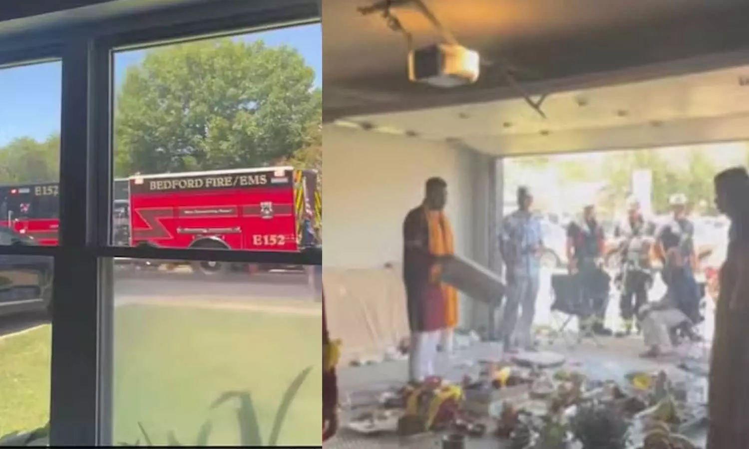 അമേരിക്കയിൽ ഇന്ത്യൻ വംശജരുടെ ഗൃഹപ്രവേശന ചടങ്ങിലെ പൂജ; പുക കണ്ട് ഓടിയെത്തി അഗ്നിശമന രക്ഷാസേന